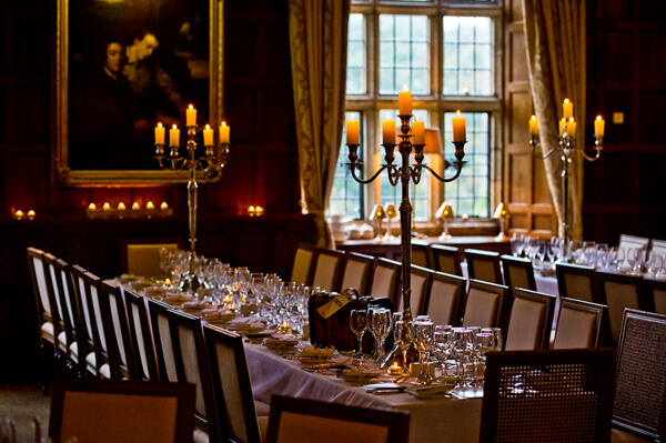 Waterford Castele dining room long table winter wedding Ireland ...