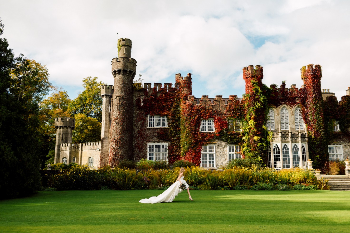 Jenya & Steven: Fall Irish Vogue at Luttrellstown Castle - Waterlily ...